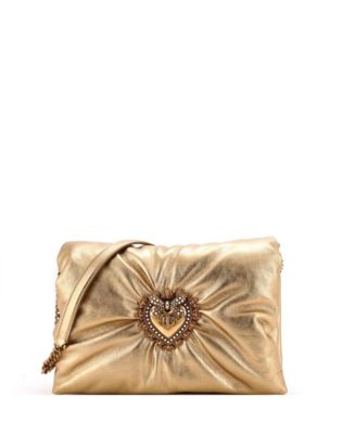 Pre-Owned Dolce and Gabbana Medium Devotion Soft Flap Shoulder Bag Leather