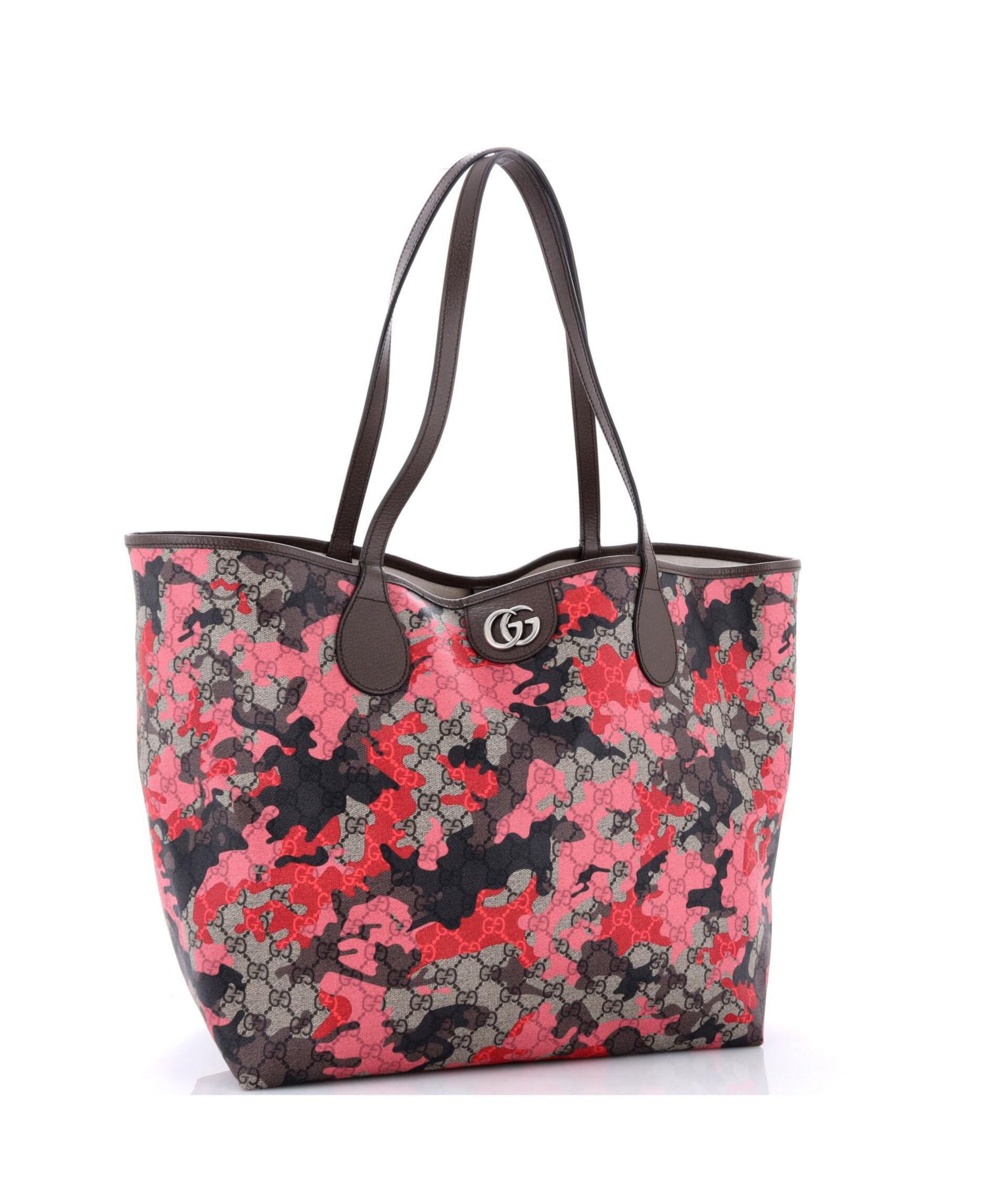 Large GG Open Tote GG Camouflage Coated Canvas