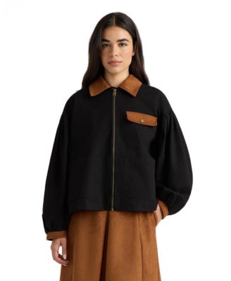Hunter Women's Zip Front Jacket with Bubble Sleeves