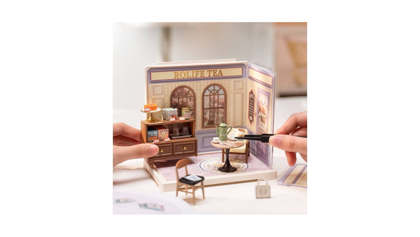 Детские конструкторы Robotime Super Creator Mini Series Cake Shop, DIY Plastic Miniature Kits Retail Store Series, Mini Model House Building Set for Teens DIY Crafts — фото 3