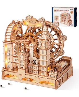 3D Wooden Puzzles for Adults, Marble Travel London, 431Piece 3D Puzzles,Marble Run Gift for Adults, Festival Birthday Gift, Christmas Present