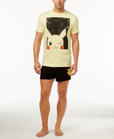 Pokémon Men's Pikachu T-Shirt & Sleep Shorts