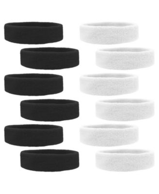 Terry Cloth Wicking Athletic Sports Headbands Stretch Sweatband For Basketball Running Gym