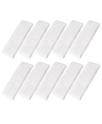 10 Pack Cotton Sports Headbands Sweat Absorbent For Workout Gym Outdoor Activities