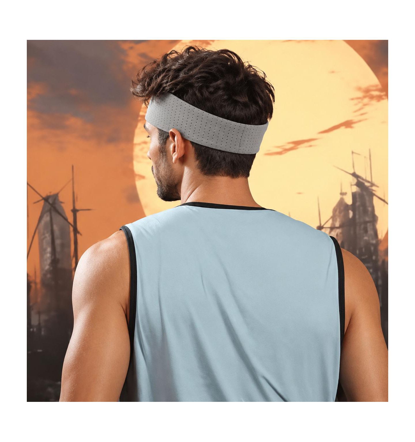 Женские аксессуары для волос Furlihong Reversible Stretchy Sports Headbands, 2-Pack — фото 4