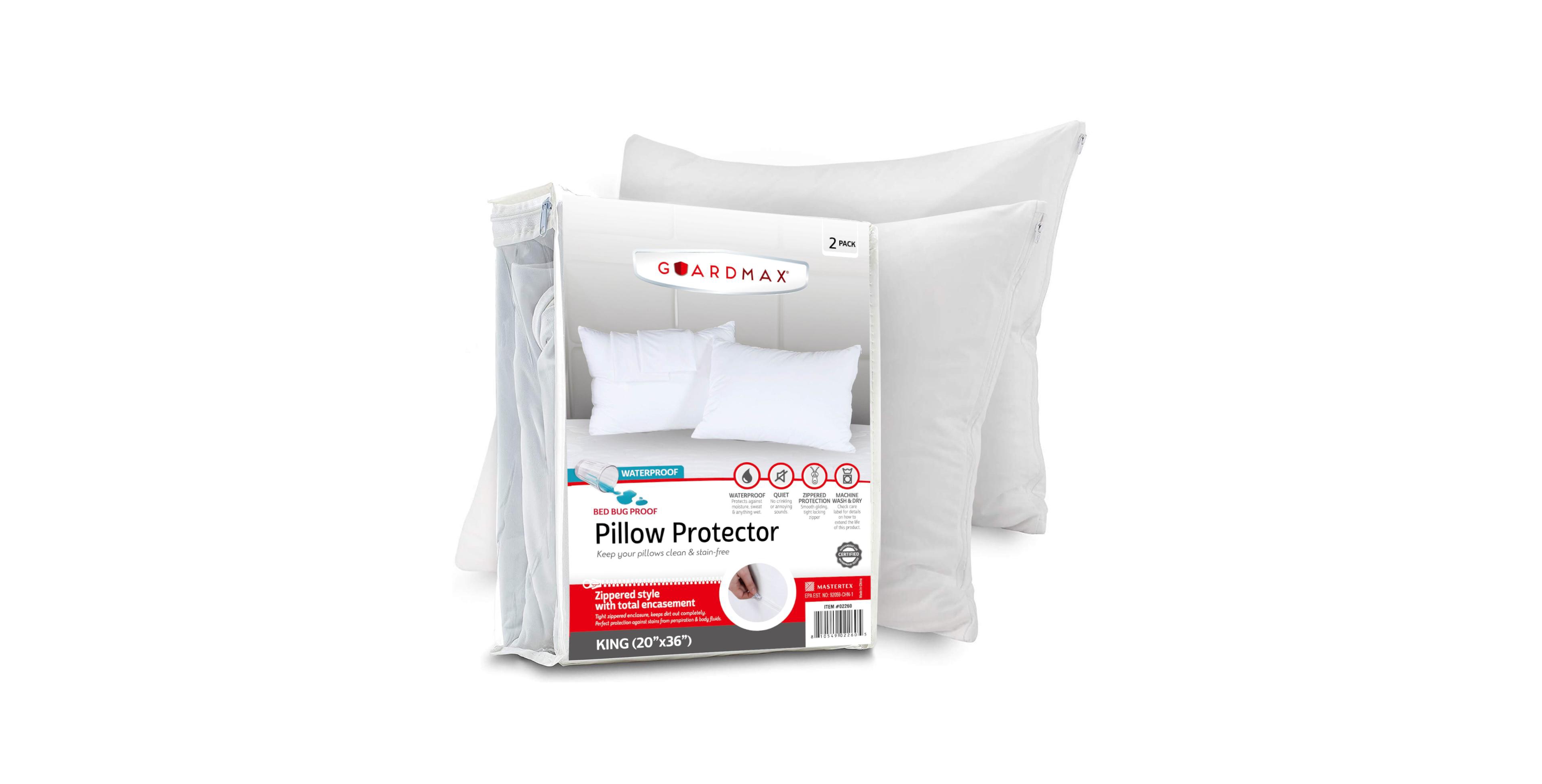 Guardmax Waterproof Zippered Pillow Protector 2 Pack