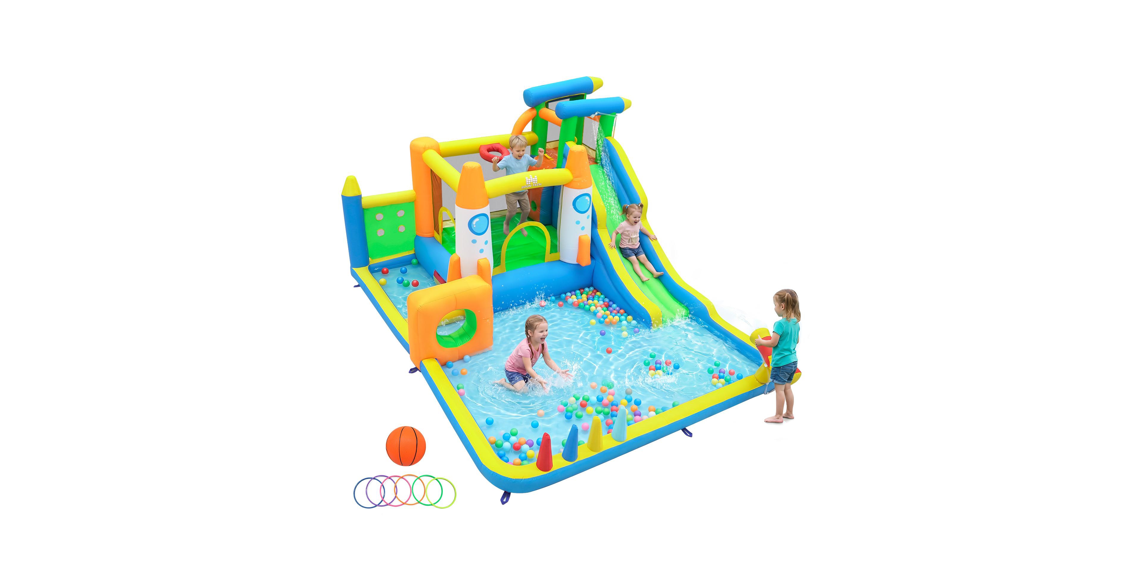 Costway 10-in-1 Inflatable Bounce House with Climbing Wall, Ball Pit
