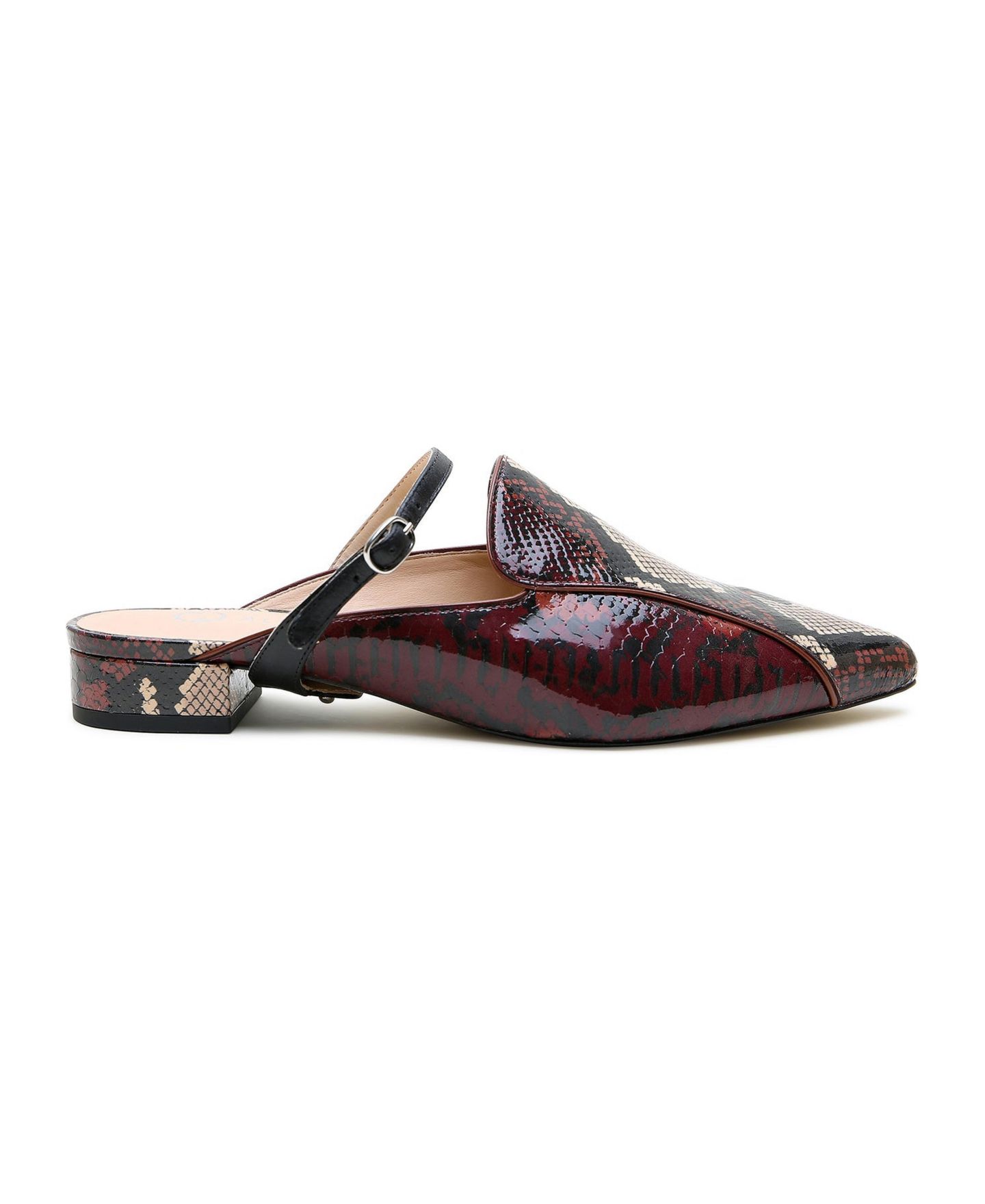 Женские сандалии Alterre Python Twiggy Customizable Pointed Loafer Slide, цвет: Бордовый — фото 2