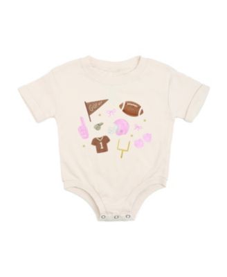 Baby Girls 0-18M Game Day Icon Short Sleeve Romper