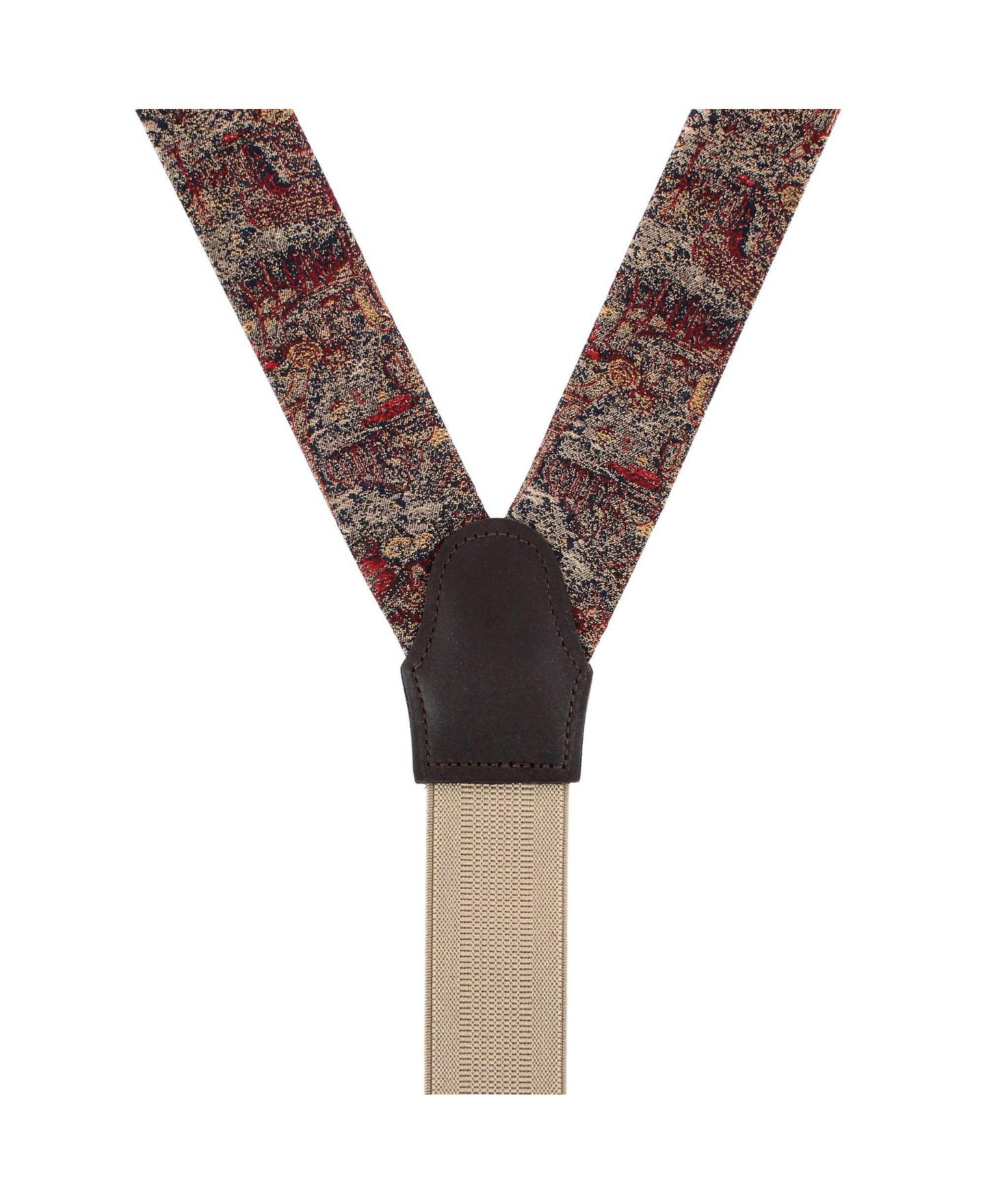 Мужские подтяжки TRAFALGAR Paris Tapestry Silk Button-End Suspenders, цвет: Multiple — фото 3