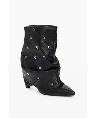 Women's Heeled Boots Leather Effect