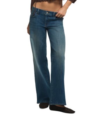 Women's Sweet Mid Rise Wide Leg Jeans