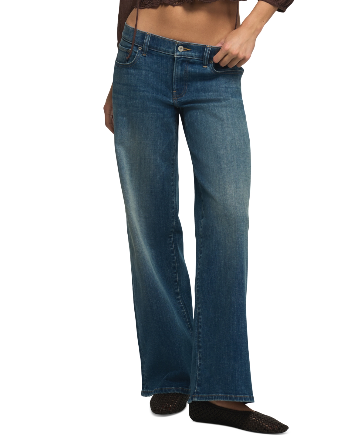 Lucky Brand Women's Sweet Mid Rise Wide Leg Jeans