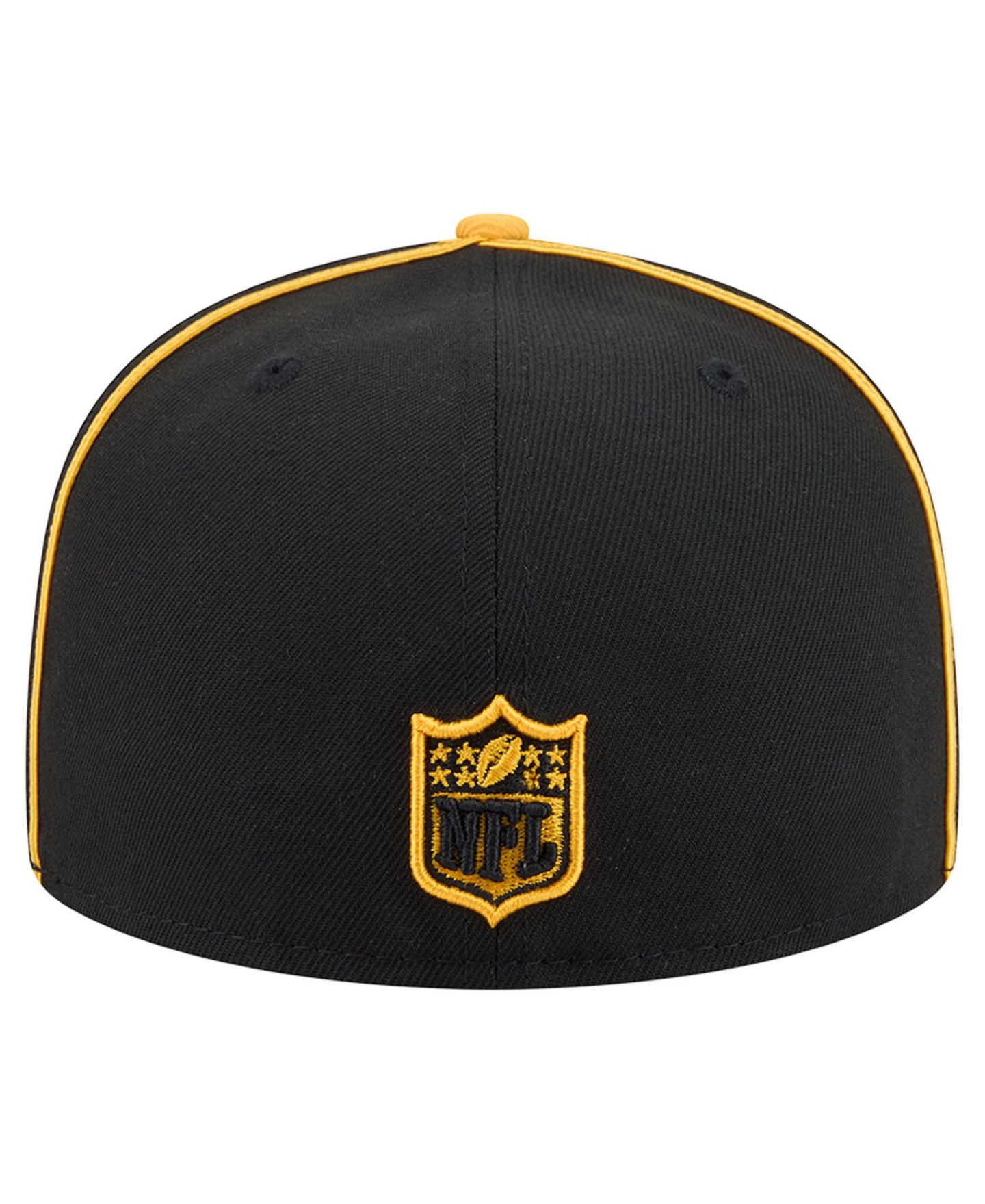 Мужская кепка New Era Black Pittsburgh Steelers Soutache 59FIFTY Fitted Hat — фото 4