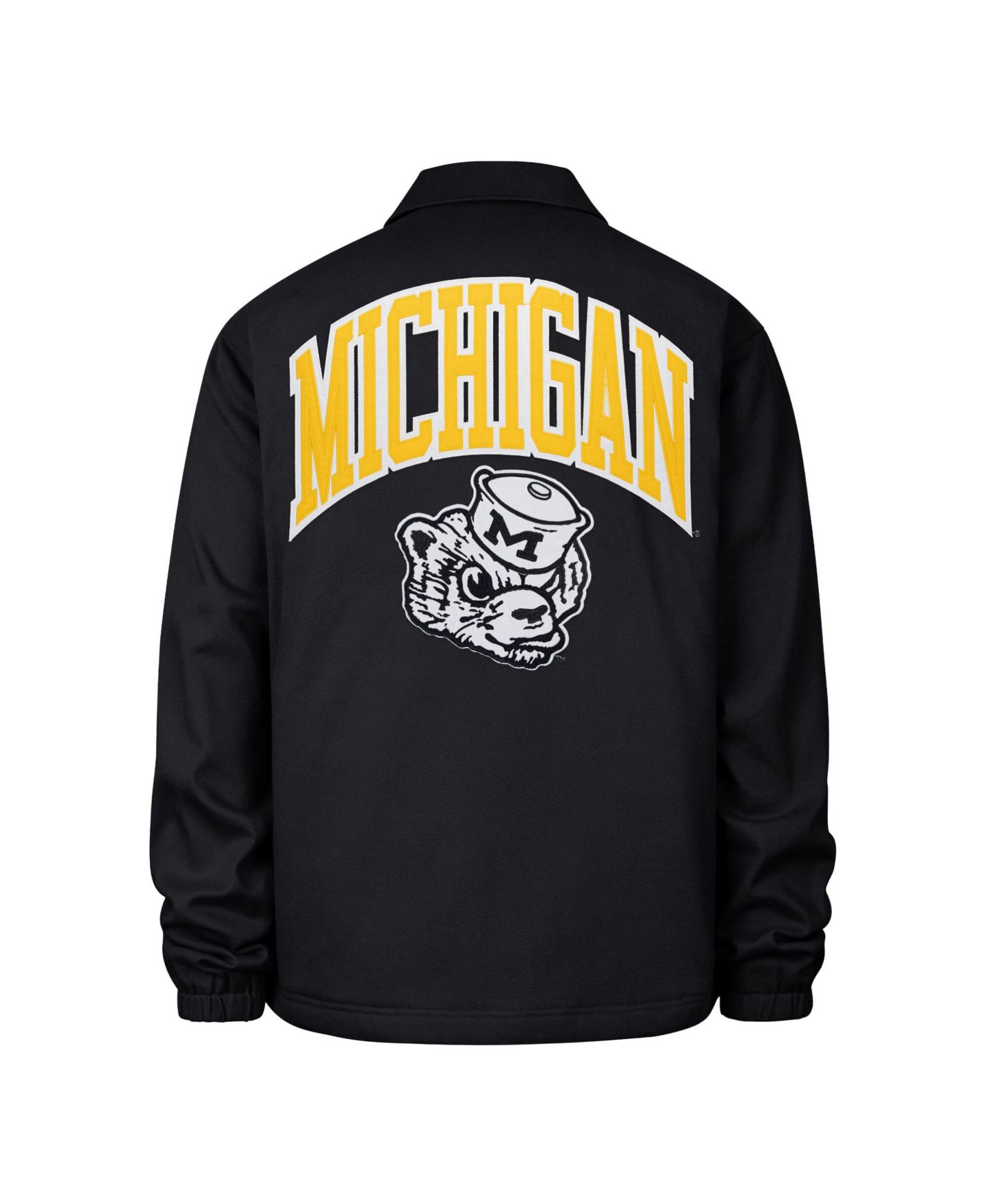Мужская куртка '47 Brand Navy Michigan Wolverines Retread Full-Snap Coaches — фото 2