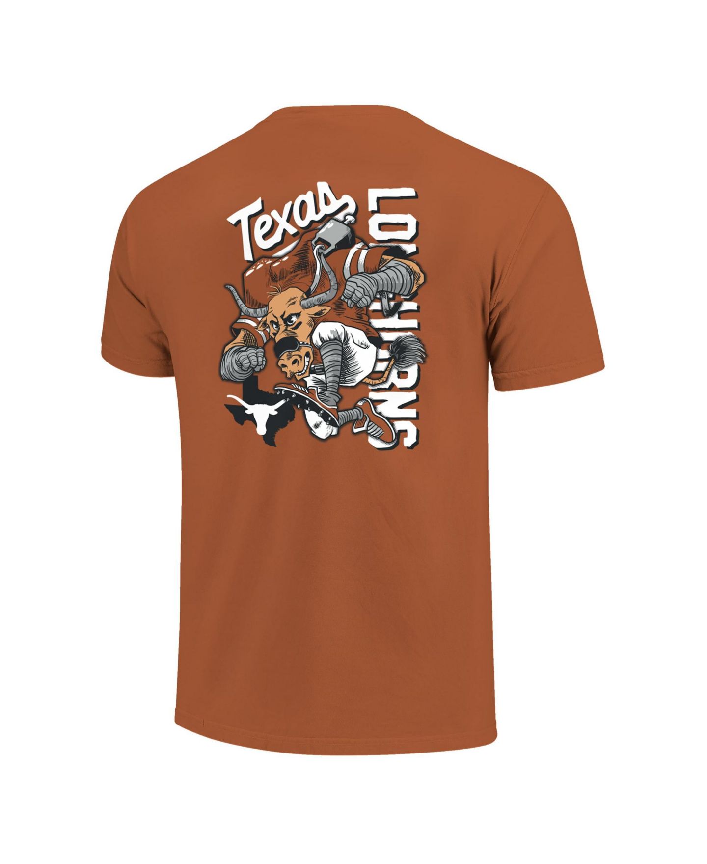 Мужская футболка Image One Burnt Orange Texas Longhorns Sketched Mascot Comfort Colors — фото 2