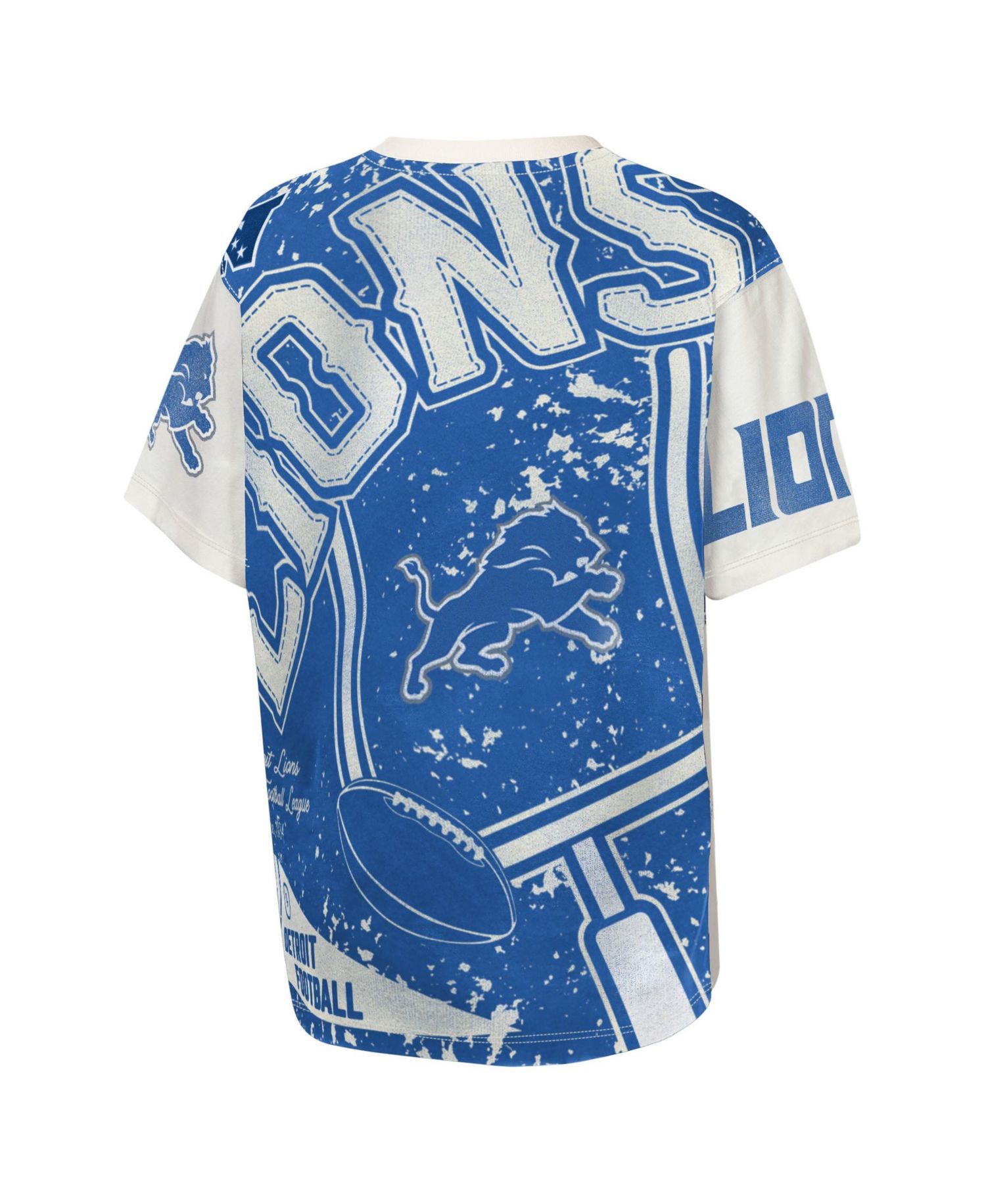Big Boys and Girls Cream Detroit Lions Top Player T-Shirt