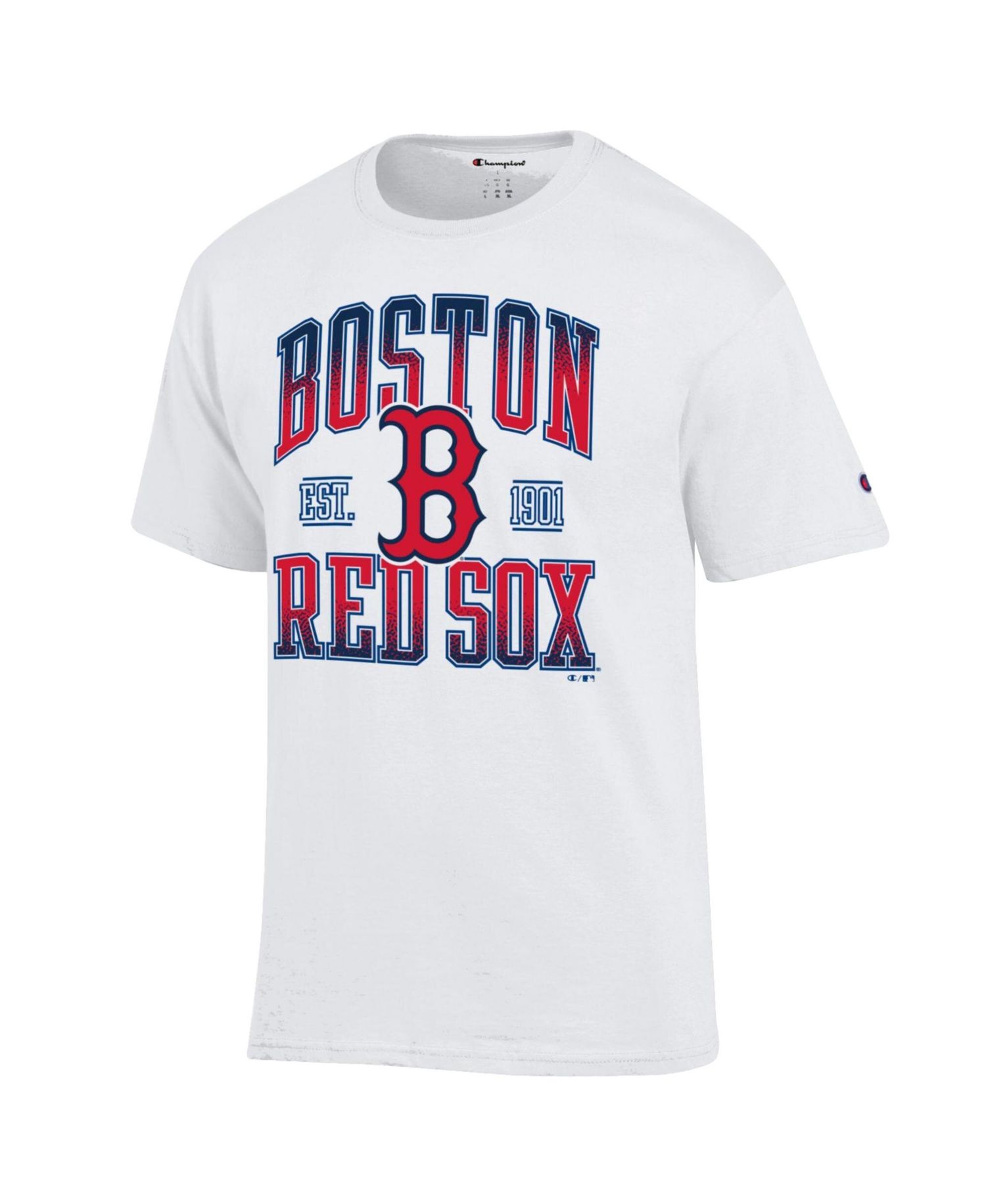 Men's White Boston Red Sox Team Name T-Shirt