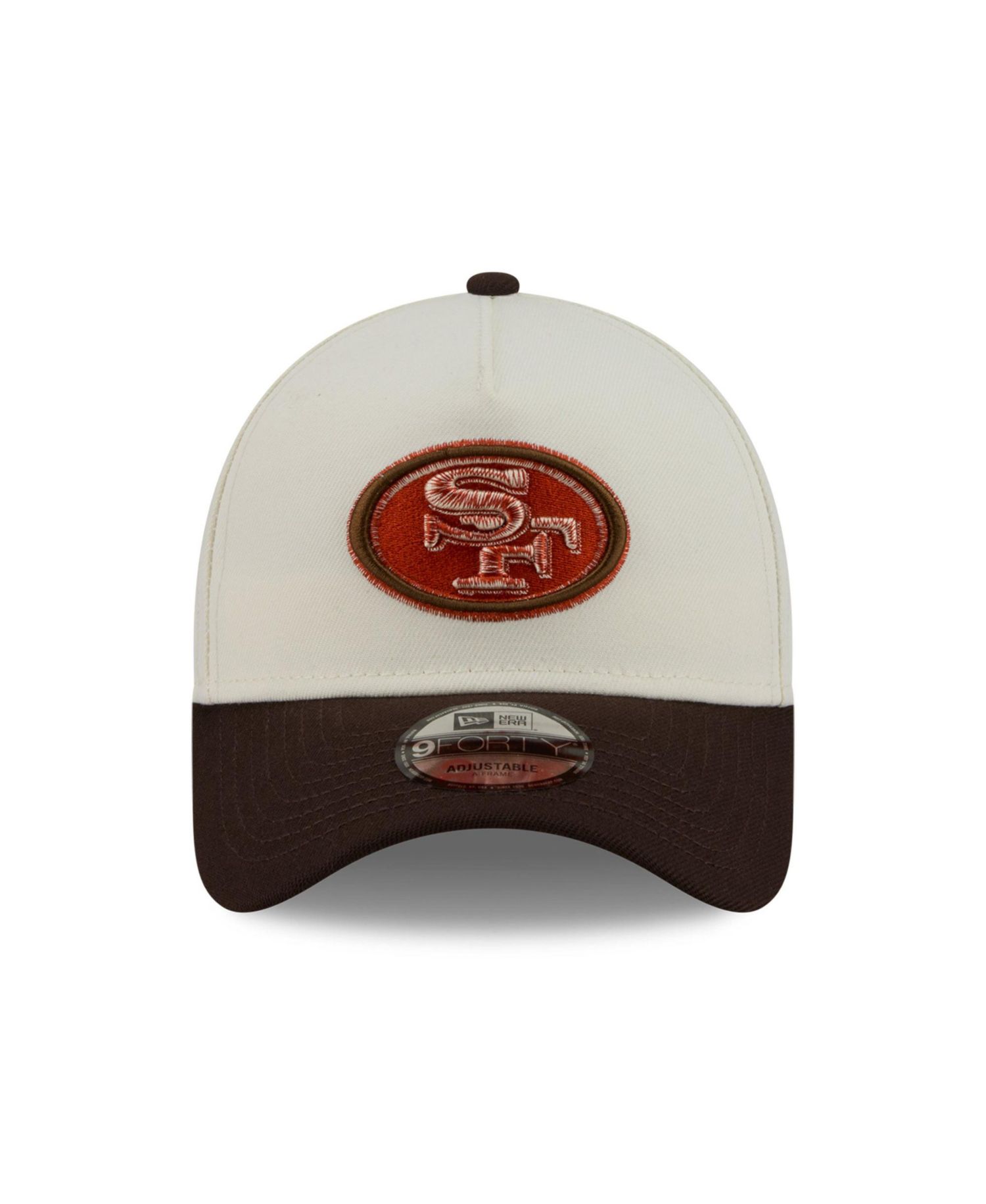 Men's Cream/Brown San Francisco 49ers Pumpkin Spice A-Frame 9FORTY Adjustable Hat