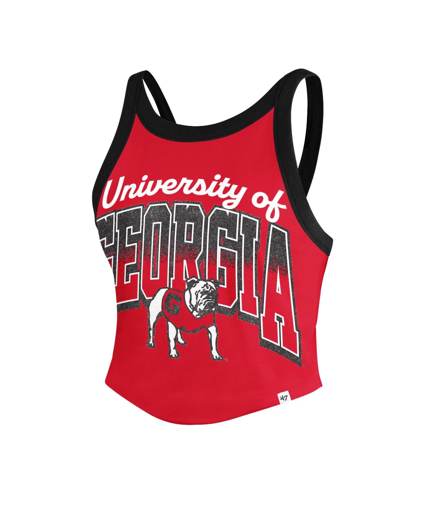 Женский топ '47 Brand Red Georgia Bulldogs Shimmer Shadow Sporty — фото 3