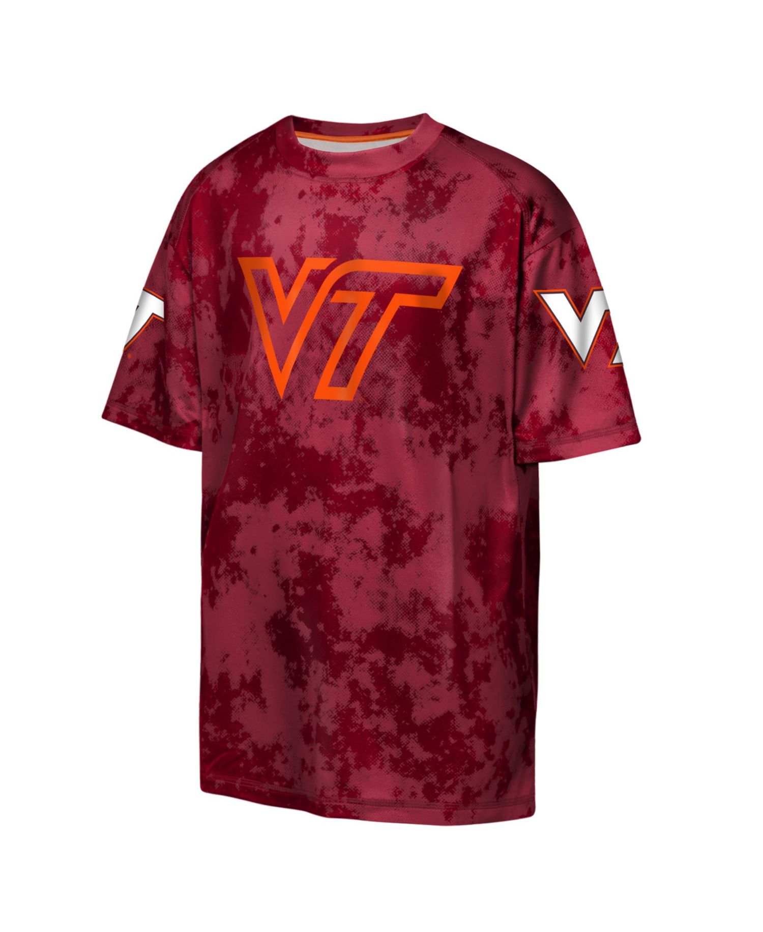 Big Boys and Girls Maroon Virginia Tech Hokies Off-Side Sublimated T-Shirt