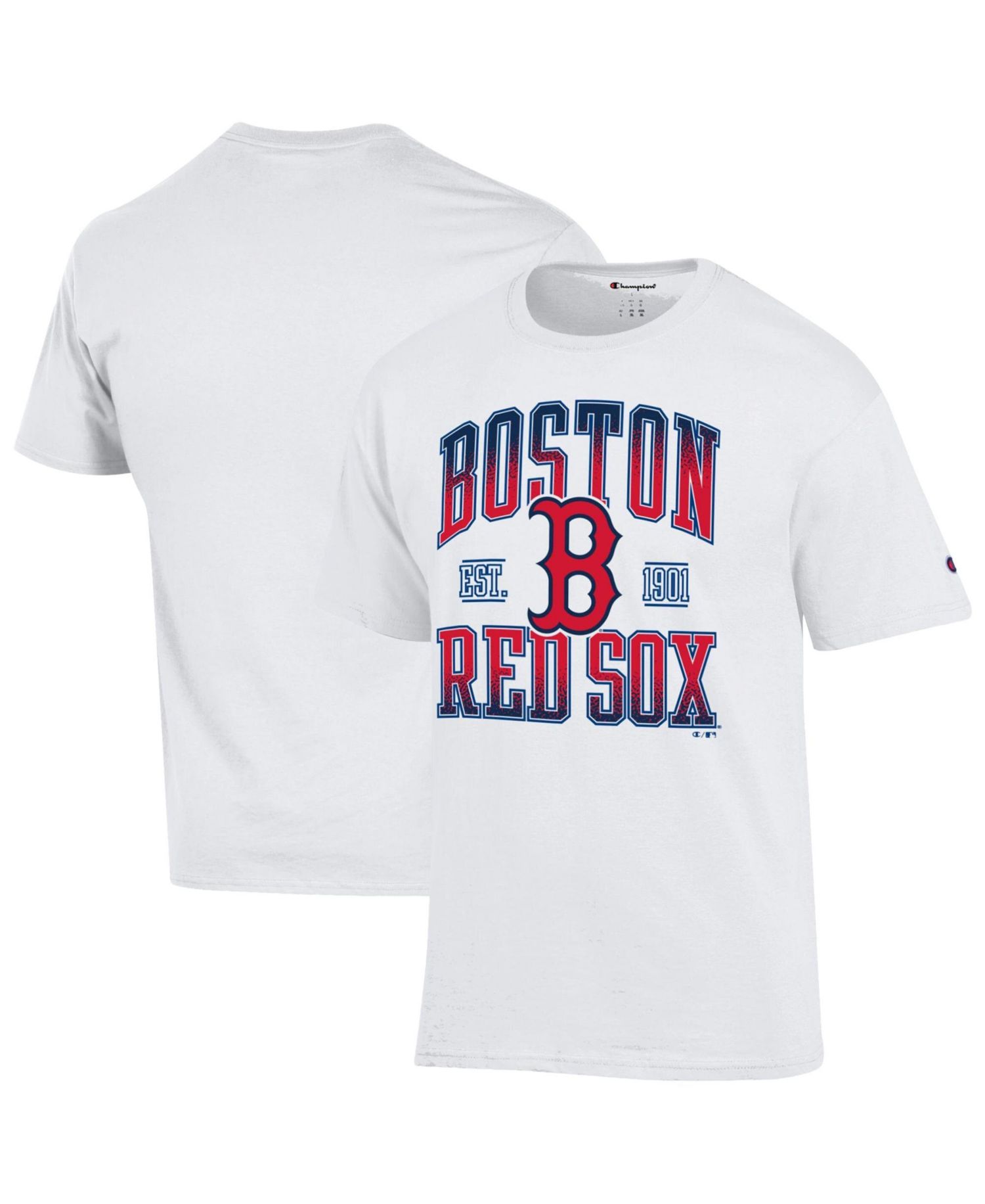 Men's White Boston Red Sox Team Name T-Shirt