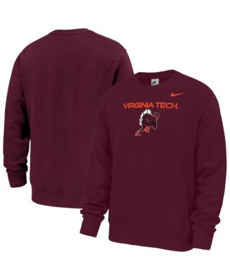Men's Maroon Virginia Tech Hokies Rushing Hokie Club Fleece Sweatshirt