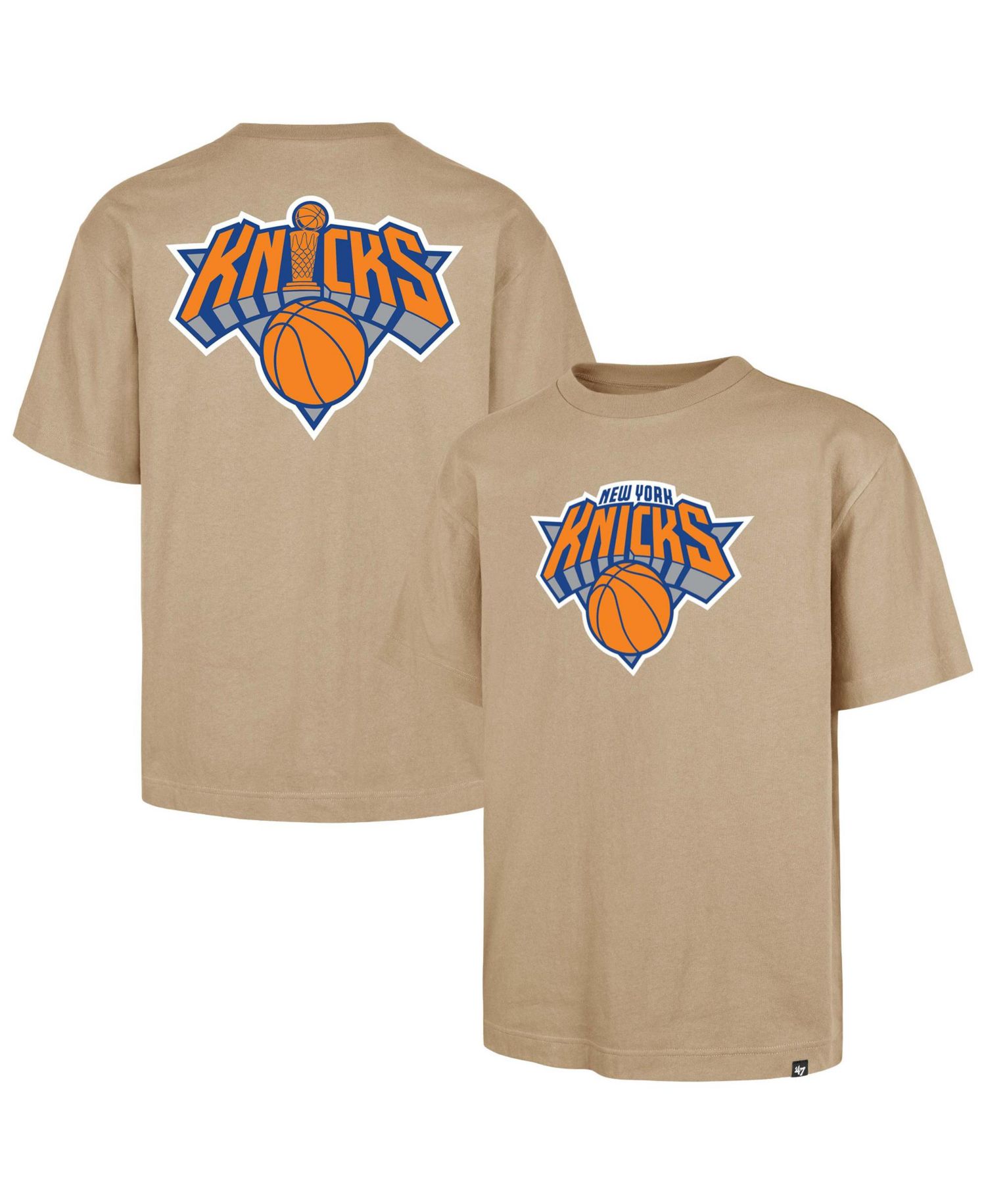 Men's '47 Khaki New York Knicks Regional Backer T-Shirt