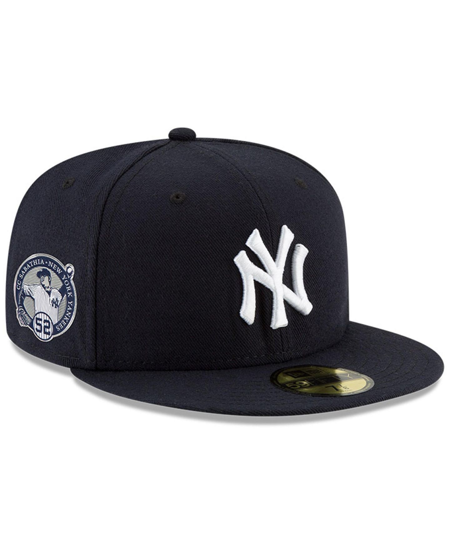 Мужская бейсболка New Era CC Sabathia New York Yankees Number Retirement 59FIFTY, Navy — фото 1