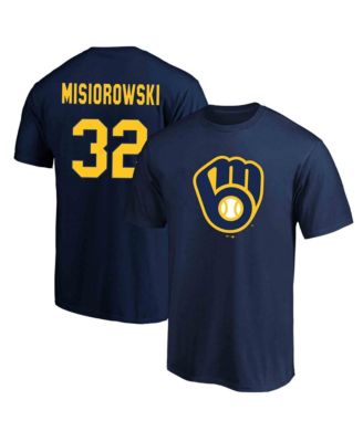 Men's Jacob Misiorowski Navy Milwaukee Brewers Big & Tall Name & Number T-Shirt