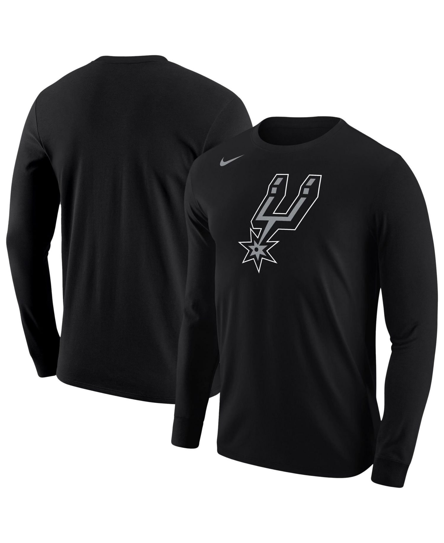 Men's Black San Antonio Spurs Logo Core Long Sleeve T-Shirt