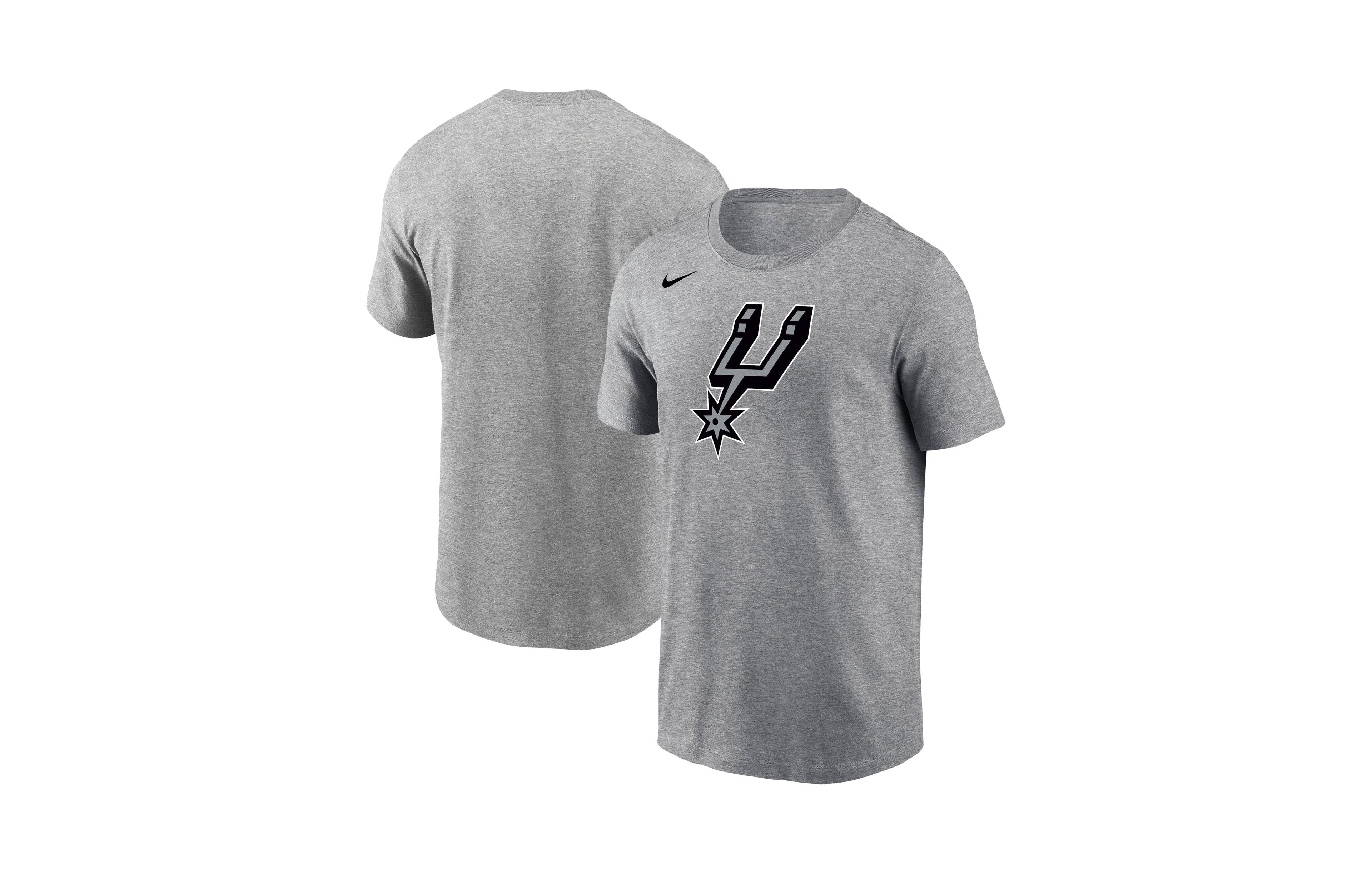 Nike Men's Gray San Antonio Spurs Logo T-Shirt
