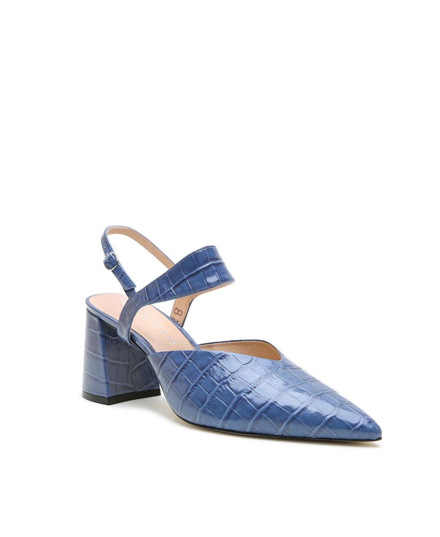 Женские сабо Alterre Indigo Croc Elsie Customizable V, цвет: Индиго синий — фото 1