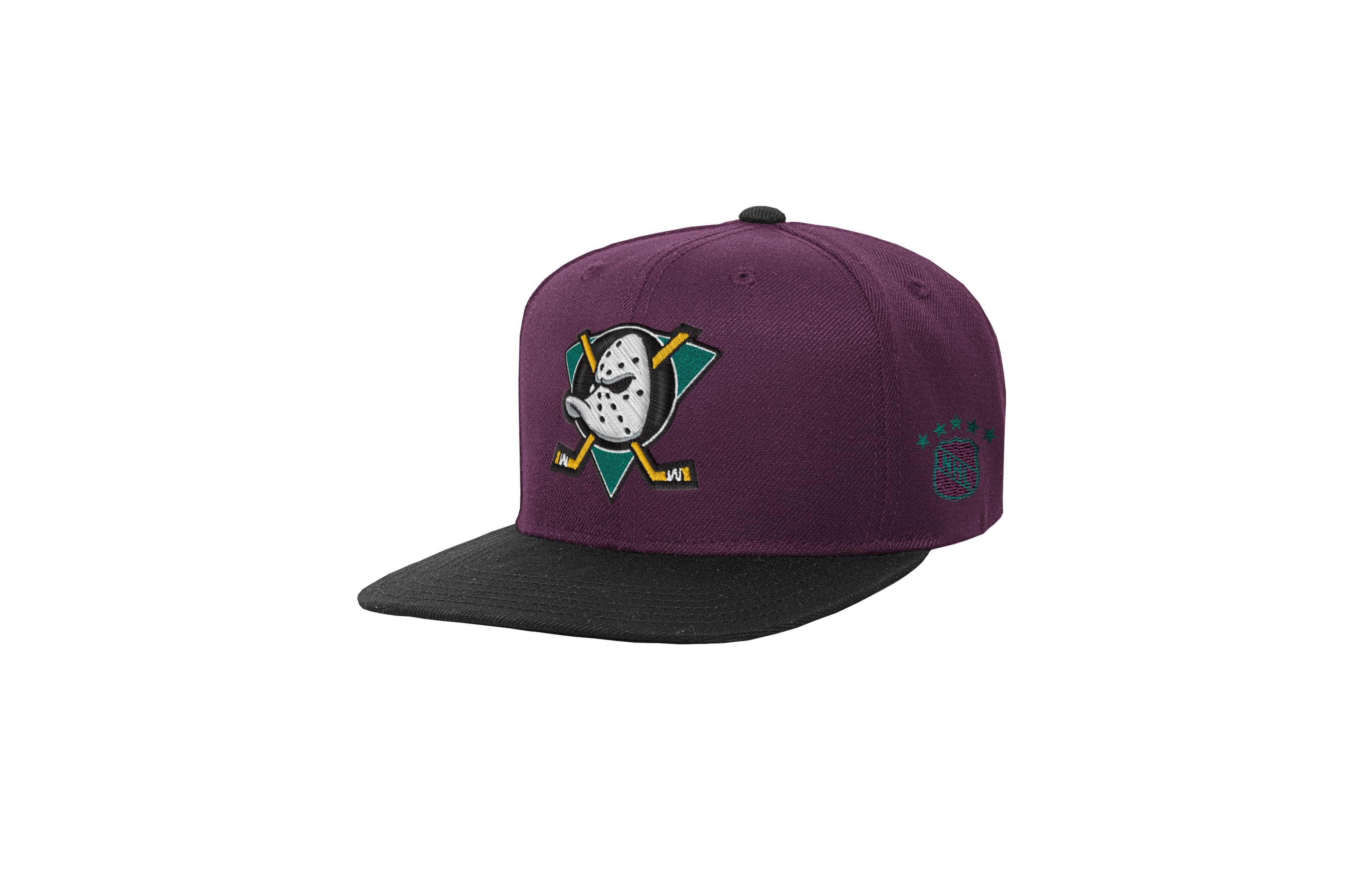 Mitchell & Ness Big Boys' and Girls' Purple/Black Anaheim Ducks Legendary Snapback Hat