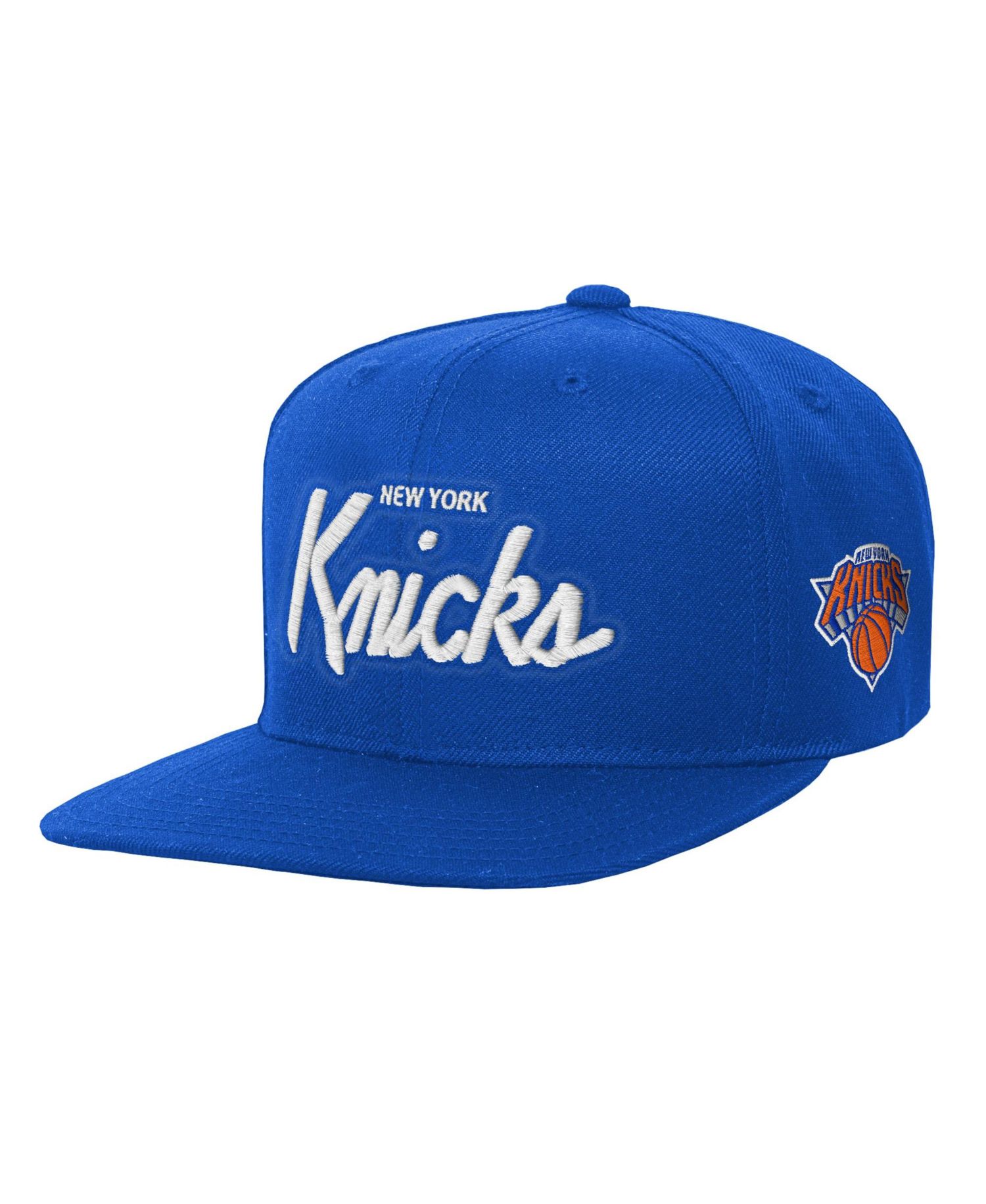 Big Boys and Girls Royal New York Knicks Head Coach Flat Brim Snapback Hat