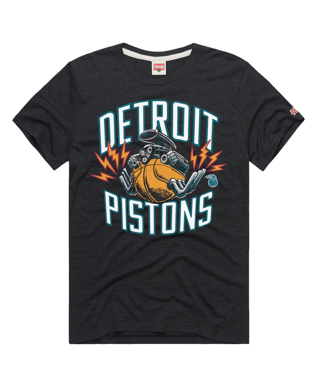 Men's and Women's Homage Charcoal Detroit Pistons 2025 City Edition Tri-Blend T-Shirt