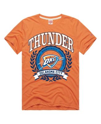 Men's and Women's Orange Oklahoma City Thunder Crest Tri-Blend T-Shirt