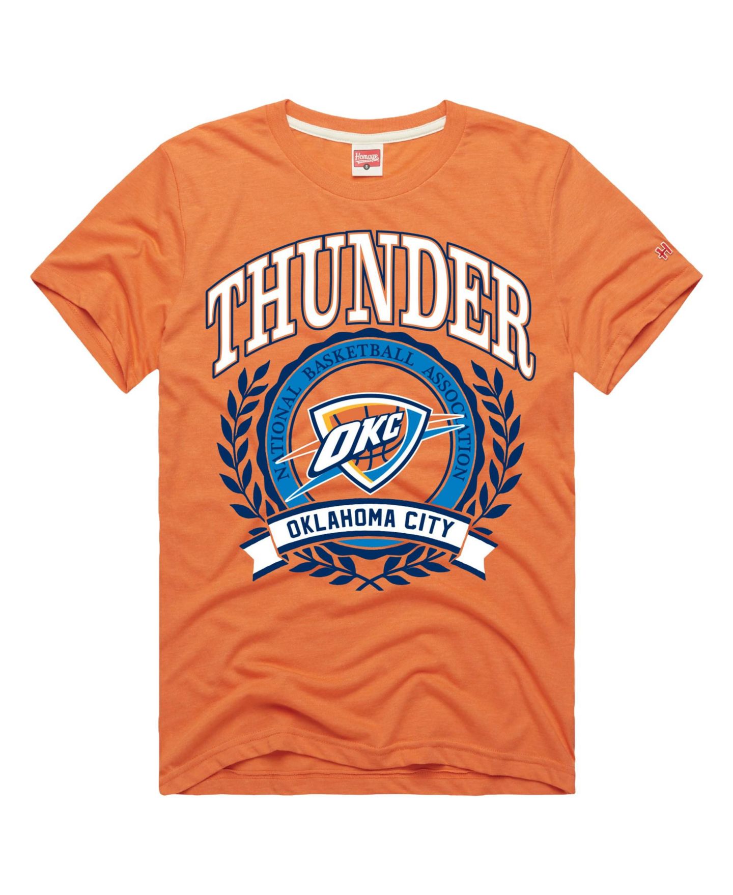 Футболка Homage Orange Oklahoma City Thunder Crest Tri-Blend — фото 1