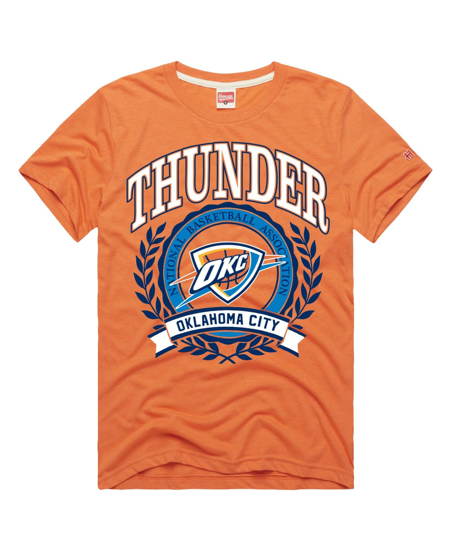 Men's and Women's Orange Oklahoma City Thunder Crest Tri-Blend T-Shirt
