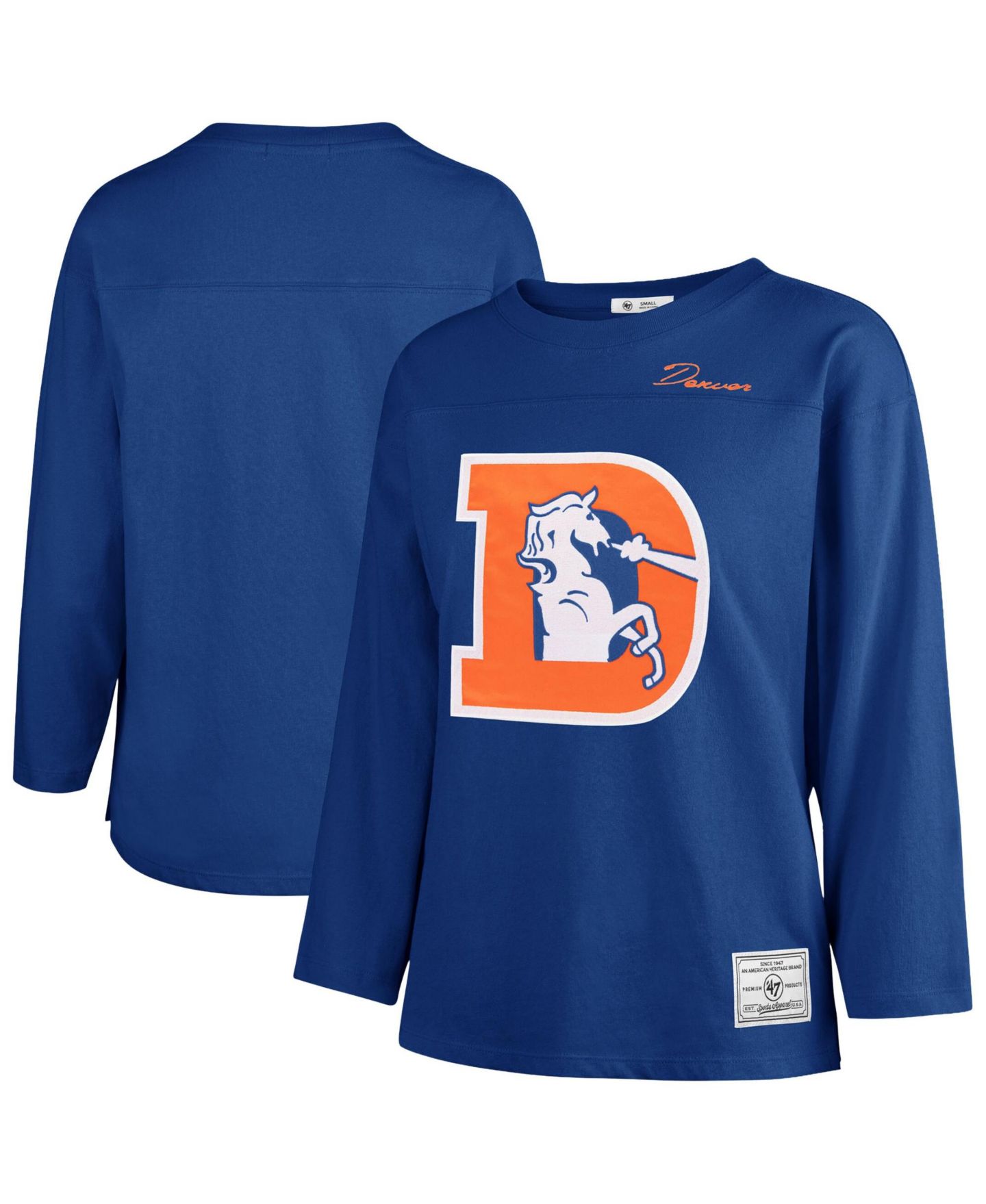 Женская футболка '47 Brand Royal Denver Broncos Game Nod Timeless Long Sleeve — фото 1