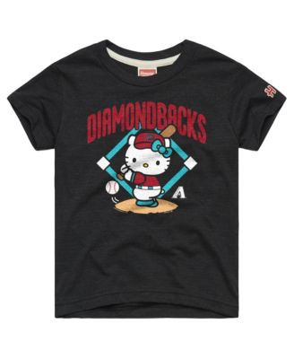 Big Boys and Girls Charcoal Arizona Diamondbacks Hello Kitty x MLB Tri-Blend T-Shirt