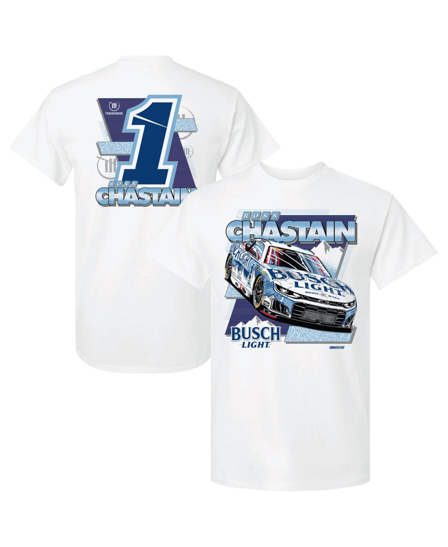 Men's White Ross Chastain 2026 Busch Light T-Shirt