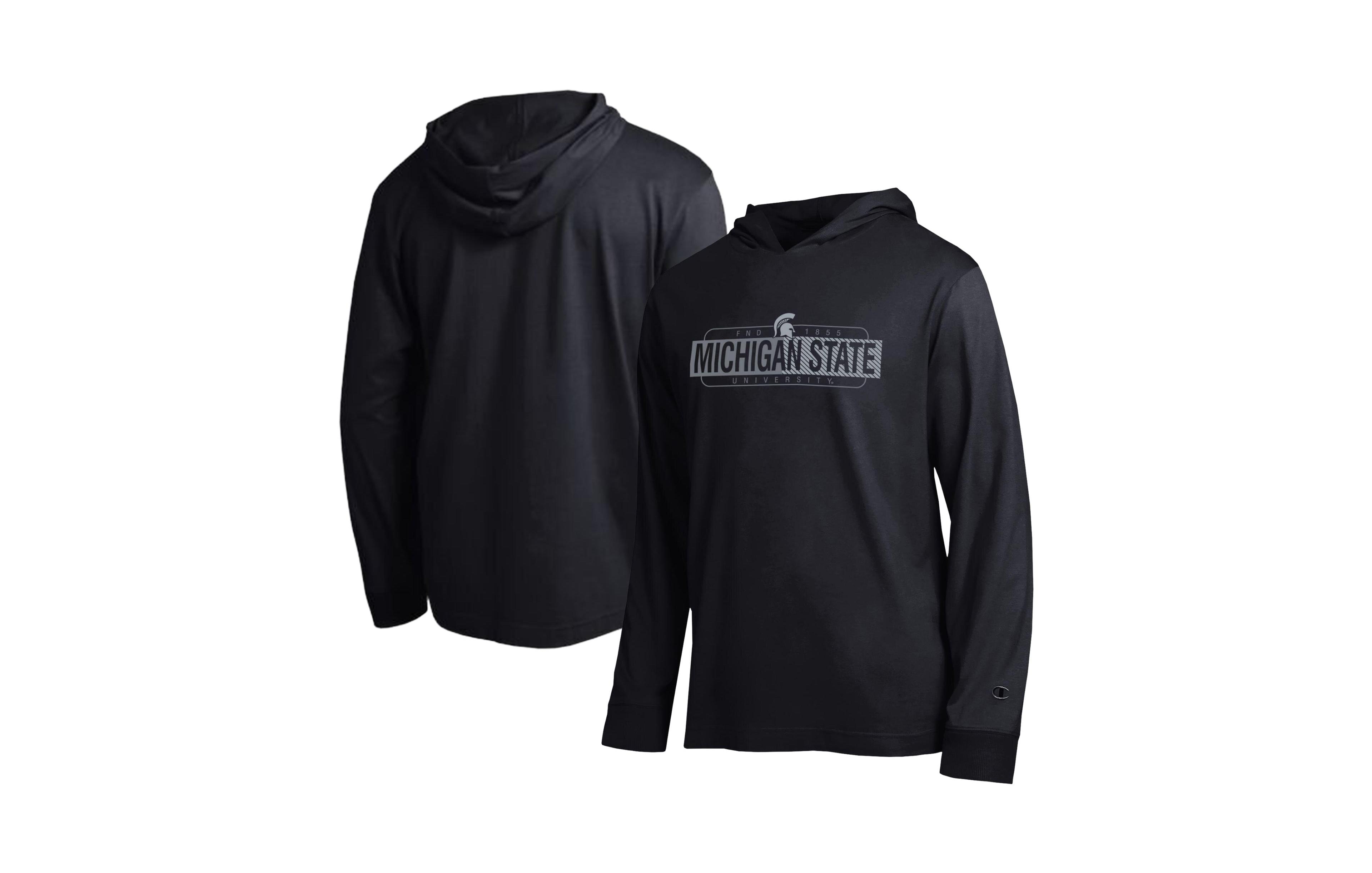 Champion Men's Black Michigan State Spartans Gradient All-Star Long- Sleeves Hoodie