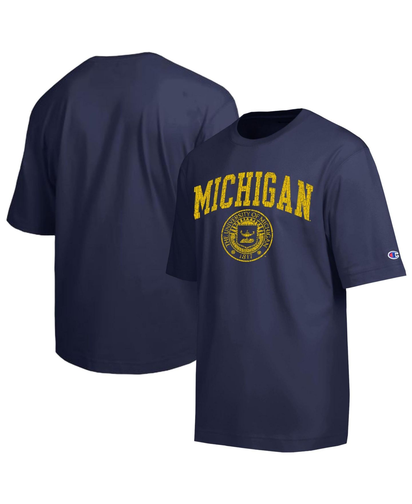 Мужская футболка Champion Navy Michigan Wolverines Scholar All-Star — фото 1