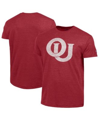 Men's Crimson Oklahoma Sooners Vintage Triumph Tri-Blend T-Shirt