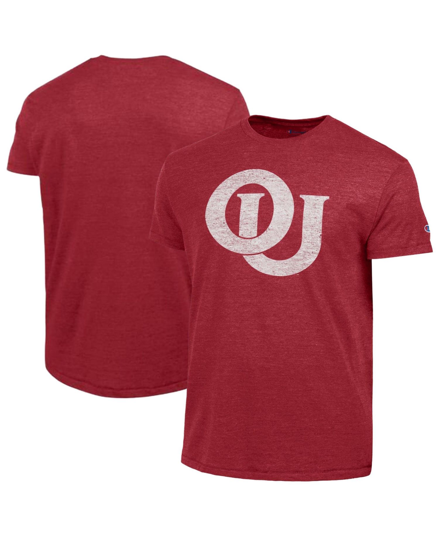 Men's Crimson Oklahoma Sooners Vintage Triumph Tri-Blend T-Shirt