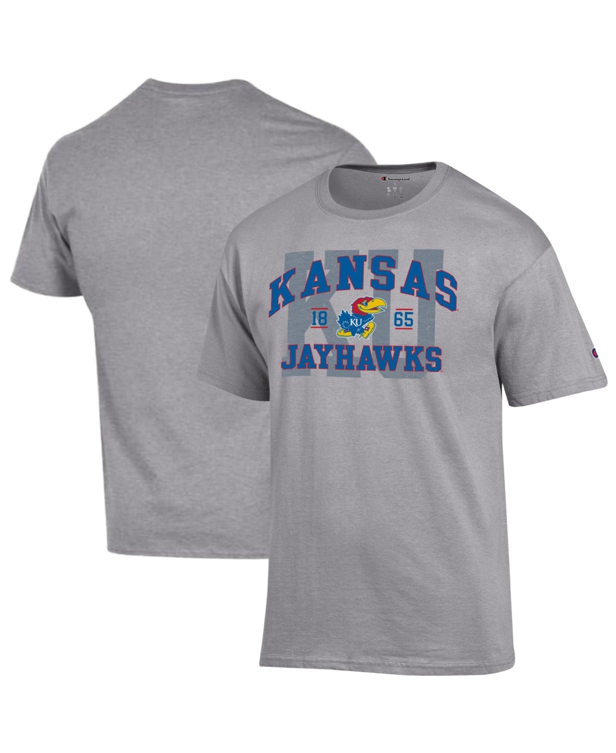 Champion Men's Heather Gray Kansas Jayhawks Varsity T-Shirt