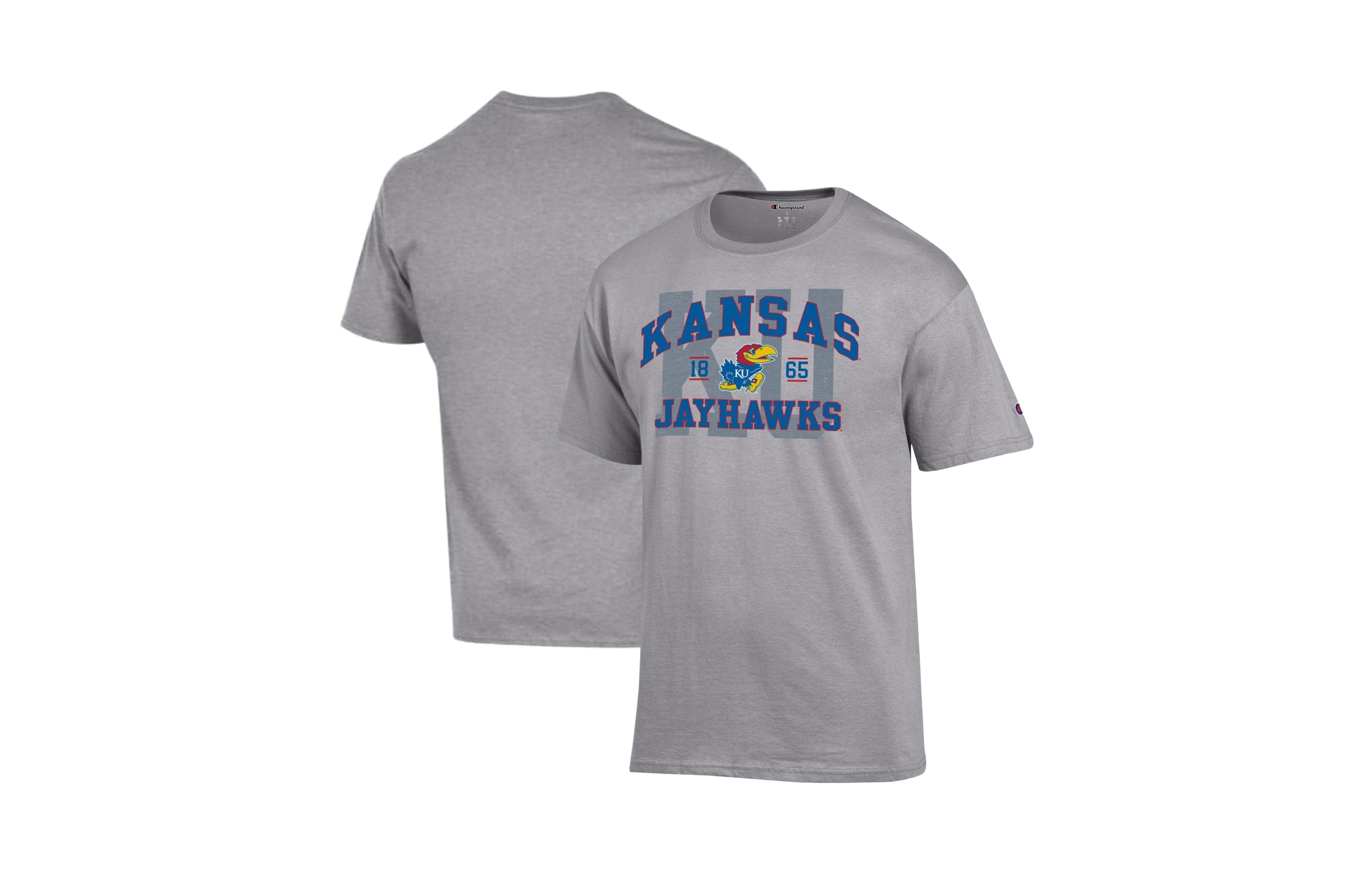 Champion Men's Heather Gray Kansas Jayhawks Varsity T-Shirt
