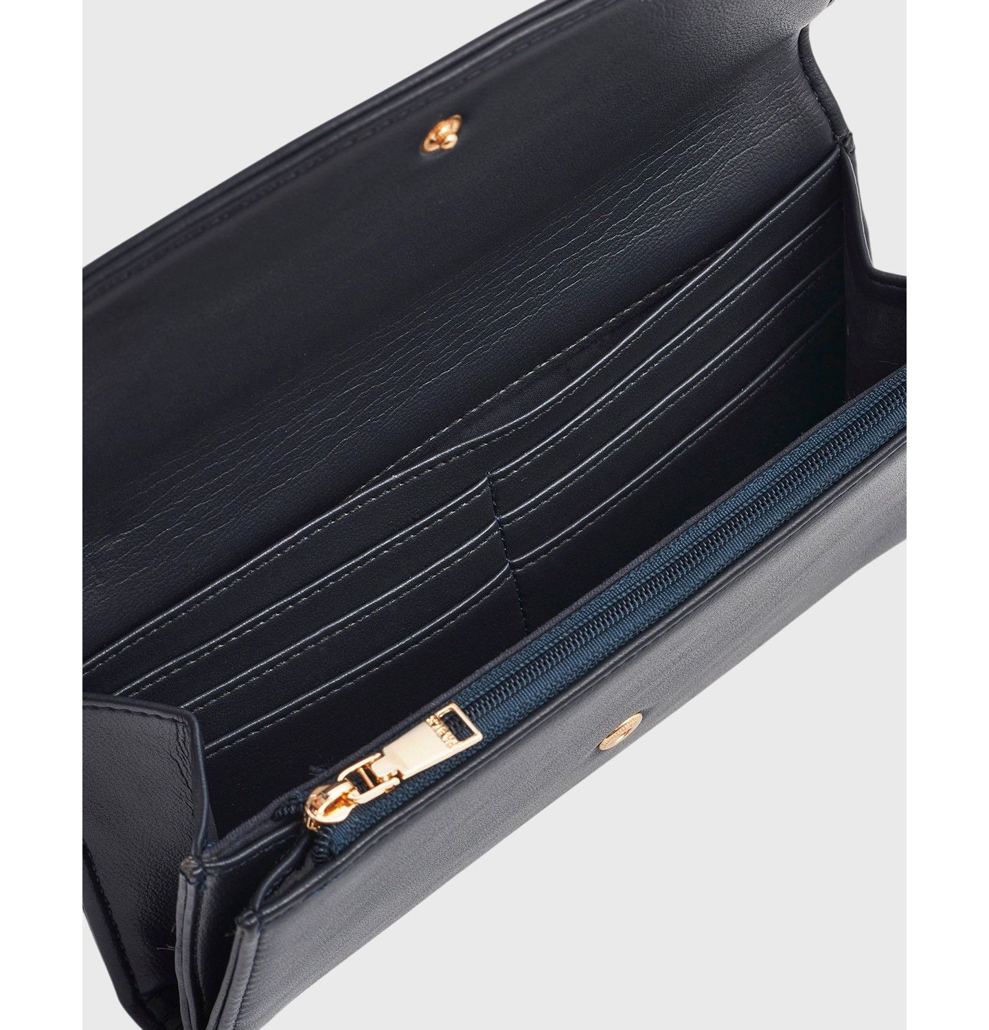 Женский кошелёк Fable England Floral applique Long Wallet, цвет: Тёмно-синий — фото 6