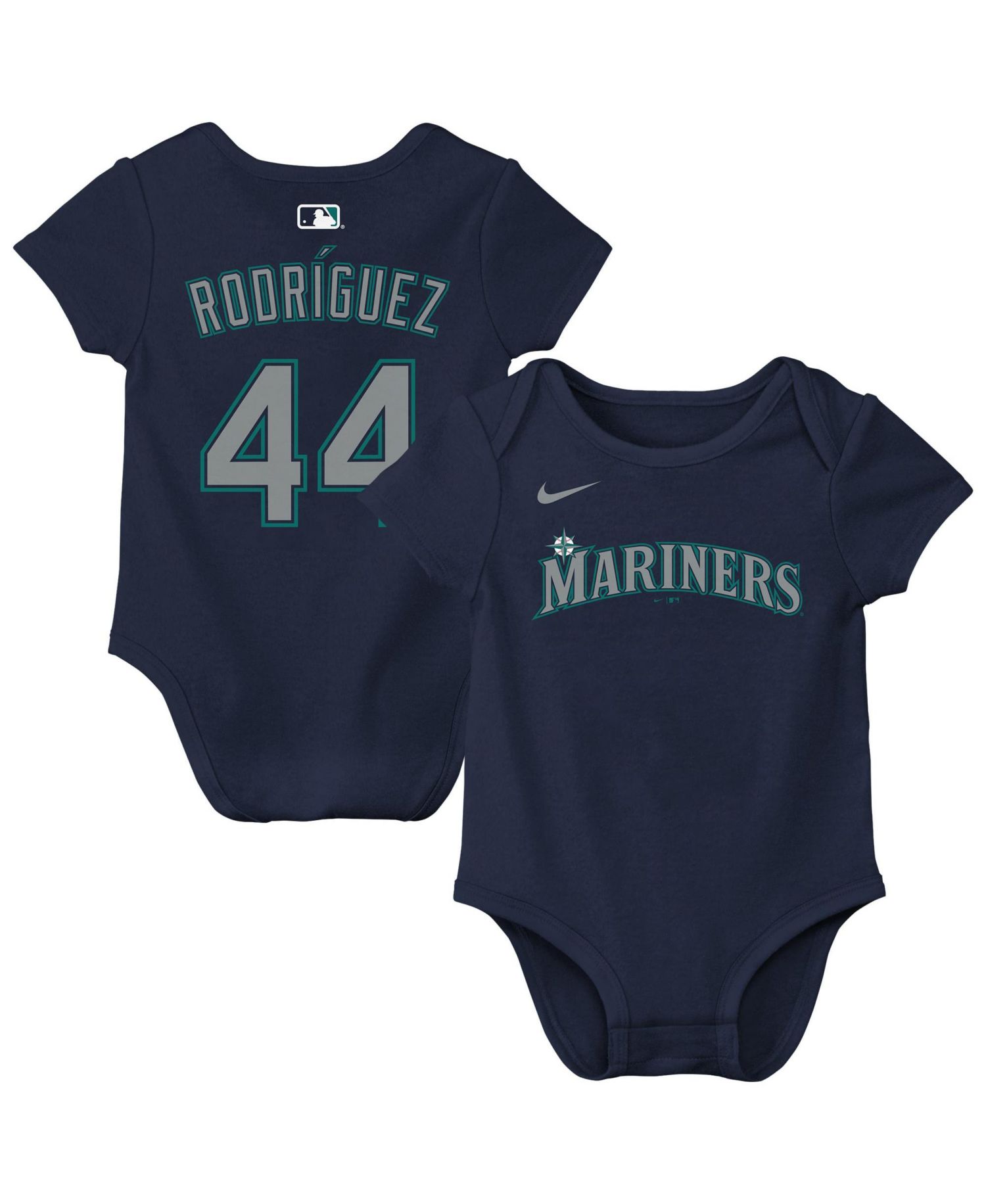 Baby Boys and Girls Julio Rodriguez Navy Seattle Mariners Name & Number Bodysuit